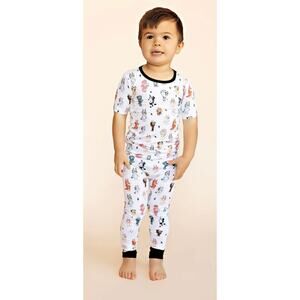 Ellie Sue Bluey & Friends Short Sleeve Bamboo Pajamas Kids Size 6-7 Year New